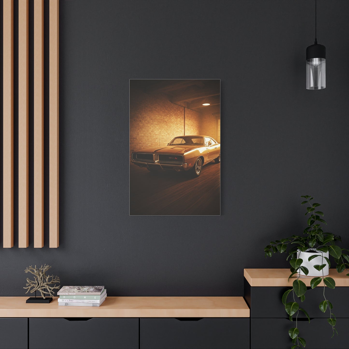 Dodge Charger R/T Restoration Garage Wall Art & Canvas Prints