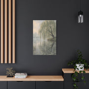 Misty Willow Reflection Lake Trees Wall Art & Canvas Print