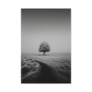 Lone Tree Winter Field Wall Art & Canvas Print