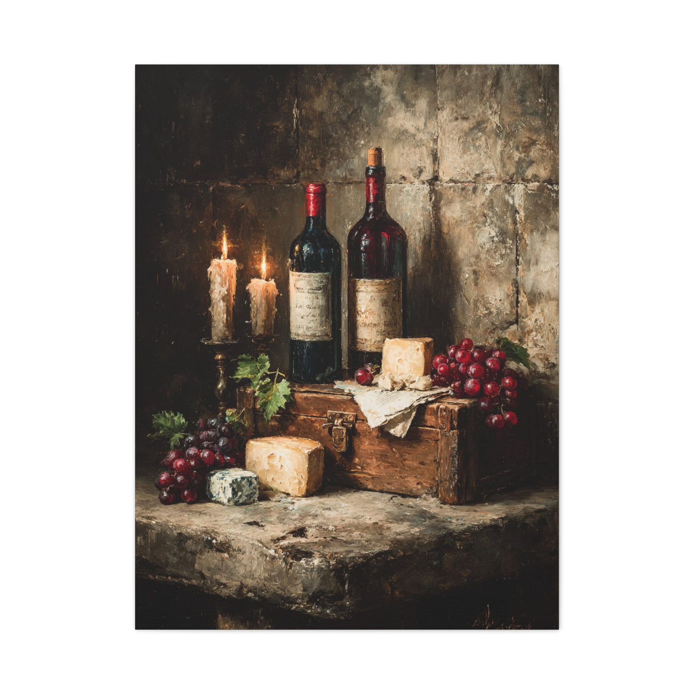 Vintage Wine Cellar Still Life Wall Art & Canvas Print