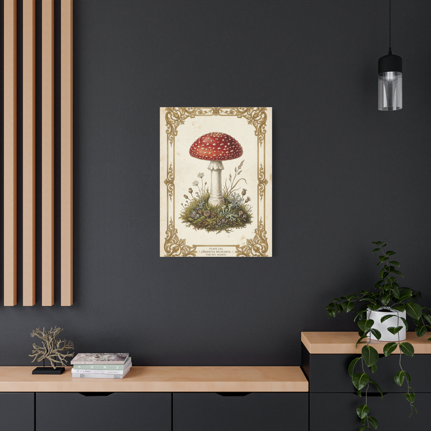 Victorian Botanical Mycology Plate Wall Art & Canvas Print