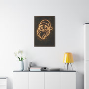Amber Neon Santa Botanical Wall Art & Canvas Print