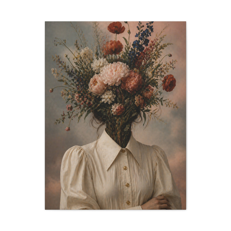 Surreal Floral Identity Portrait Wall Art & Canvas Print