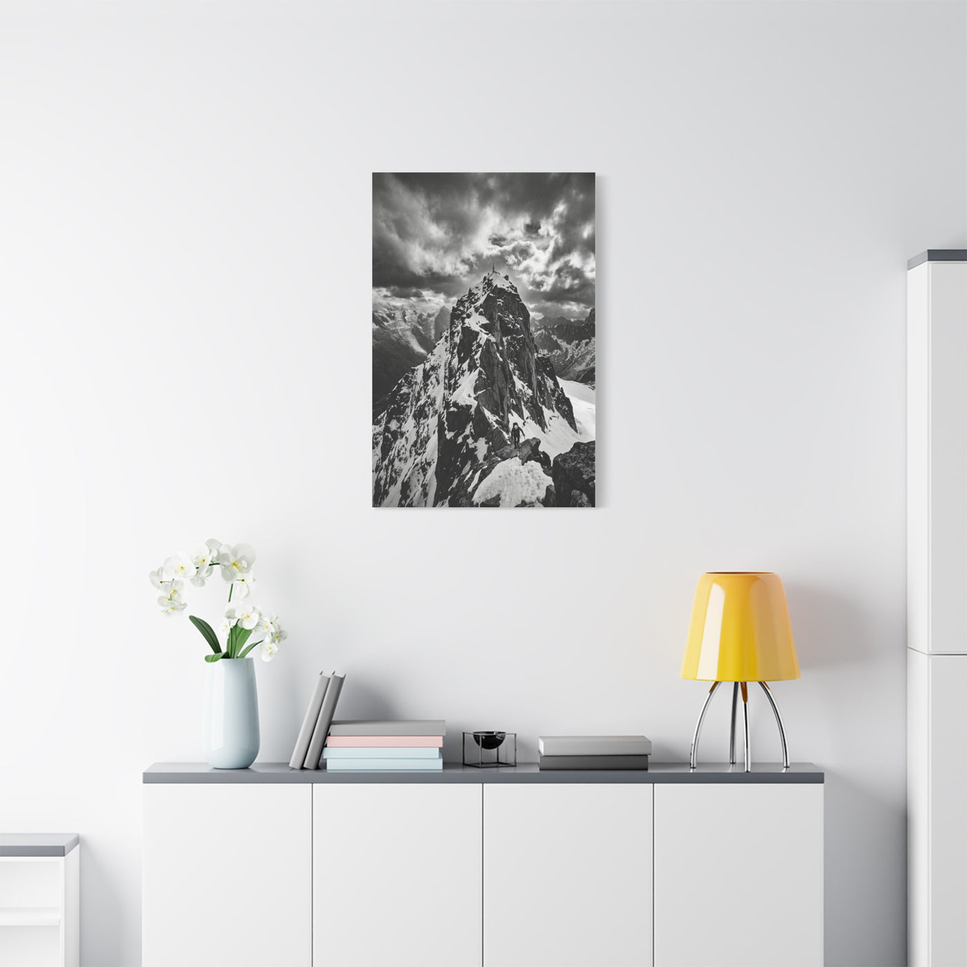 Dramatic Monochrome Alpine Storm Wall Art & Canvas Print