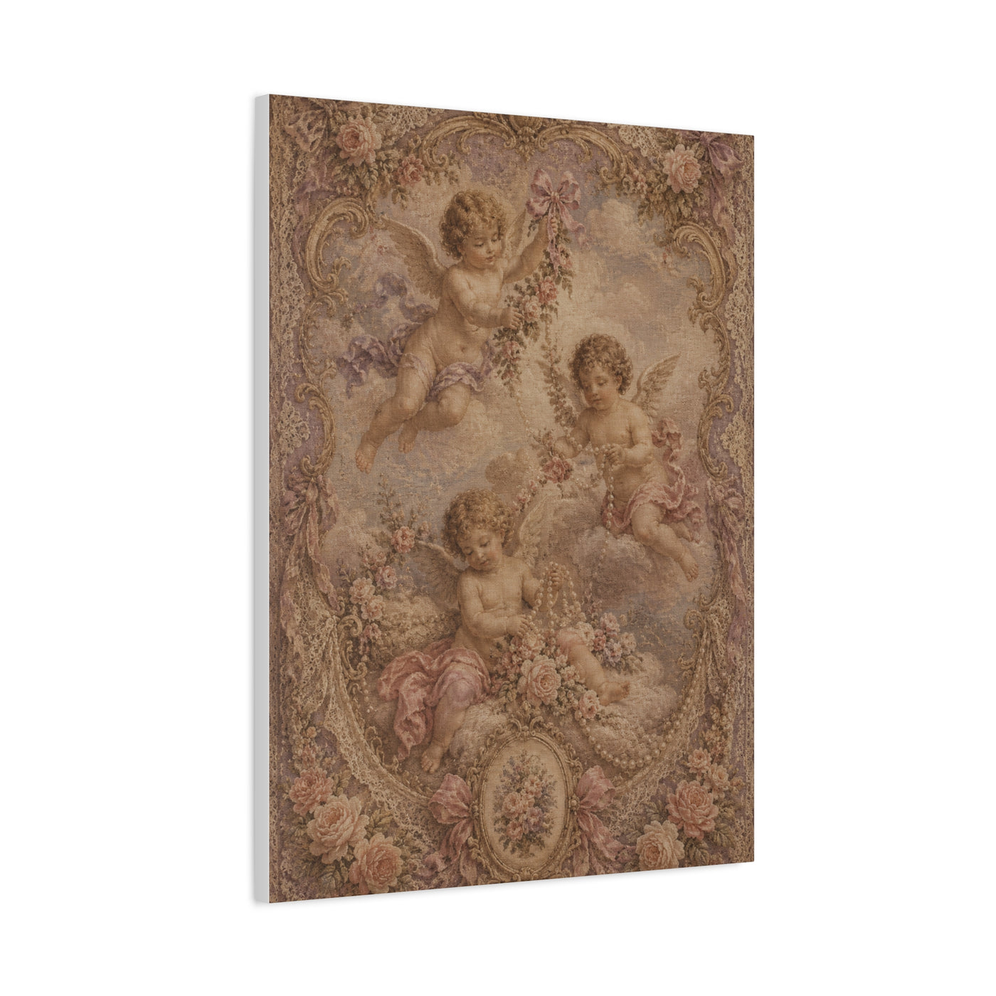 Vintage Cherub Romance Tapestry Wall Art & Canvas Print