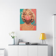 Retro Pop Glam Bubble Portrait Wall Art & Canvas Print