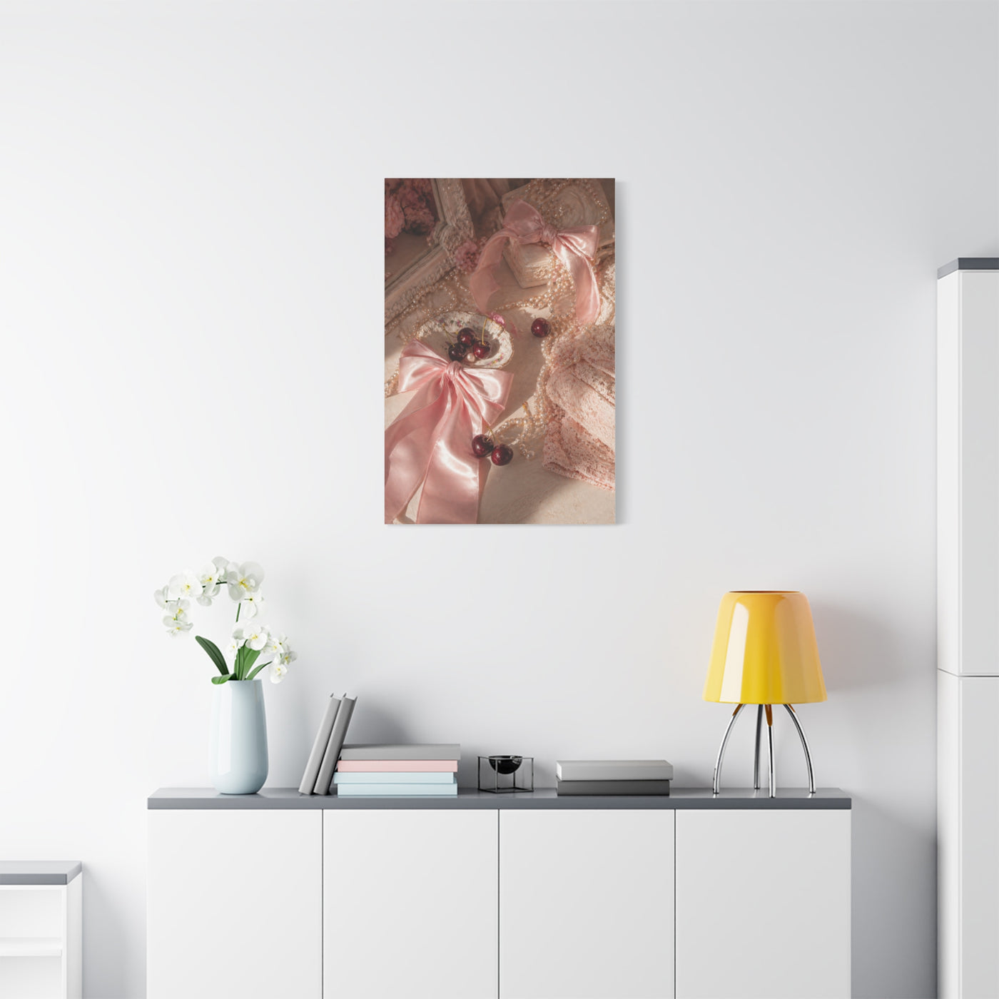 Coquette Satin Bow Still Life Wall Art & Canvas Print