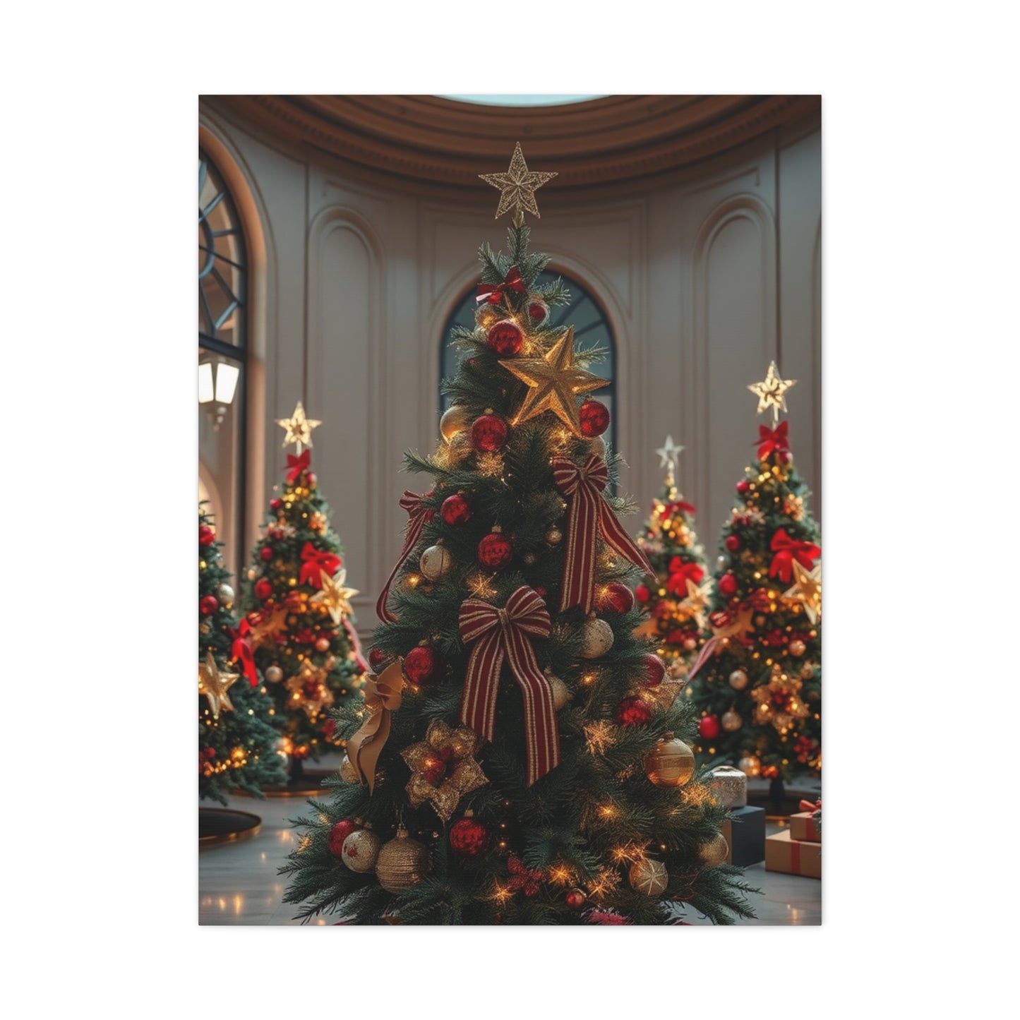 Supreme Christmas Trees & Wreath Art Beautiful Collection Wall Art & Canvas Print