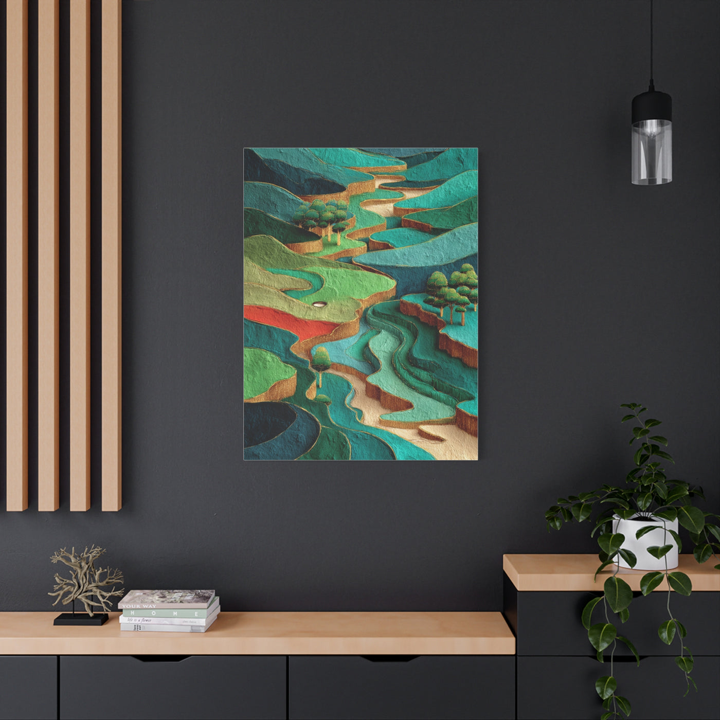 Sculpted Golf Terrain Abstract Wall Art & Canvas Print