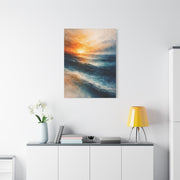 Ocean Sunrise Orange Horizon Wall Art & Canvas Print
