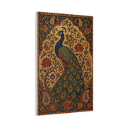 Ornamental Kalamkari Peacock Wall Art & Canvas Print