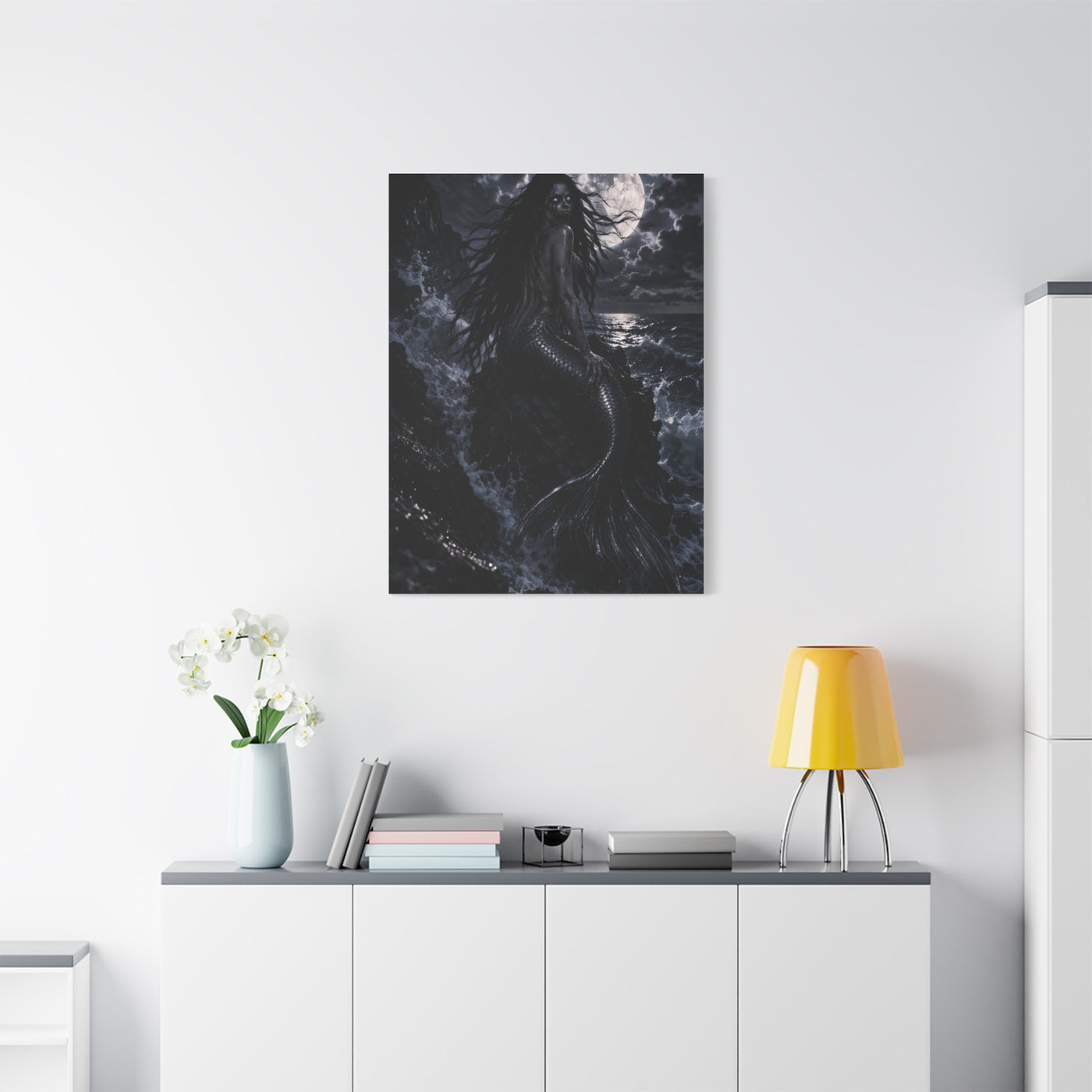 Moonlit Gothic Siren Darkness Wall Art & Canvas Print