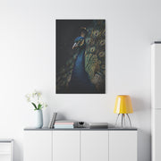 Dark Luxury Peacock Portrait Wall Art & Canvas Print