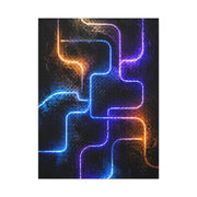 Neon Innovation Circuit Flow Wall Art & Canvas Print