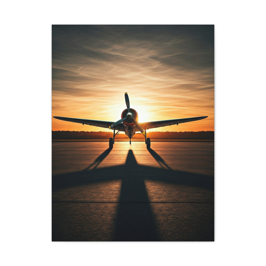 Golden Horizon Propeller Flight Wall Art & Canvas Prints