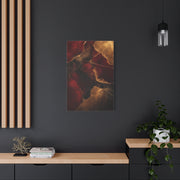 Oxblood and Gold Luxury Abstract Wall Art & Canvas Print