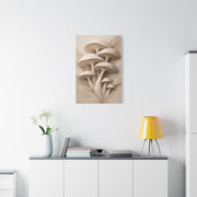 Minimalist Plaster Mushroom Relief Wall Art & Canvas Print