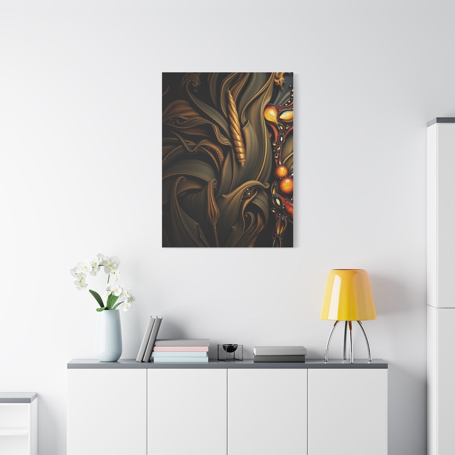 Vision Black & Beige Art Art Wall Art & Canvas Print