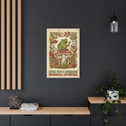 Whimsical Retro Frog and Mushroom Poster Wall Art & Canvas Print