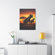 Hyena Pack at Sunset Wilderness Wall Art & Canvas Prints