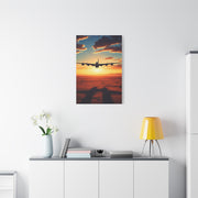 Golden Sky Takeoff Flight Wall Art & Canvas Prints