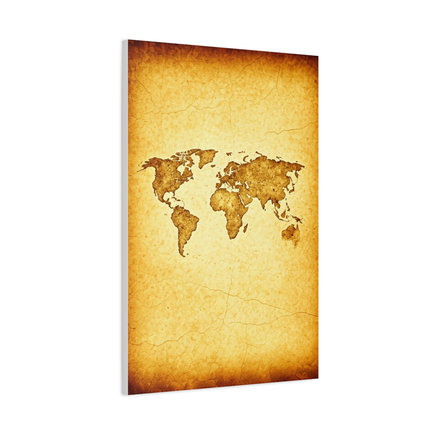 Sepia Continent Map Wall Art & Canvas Prints