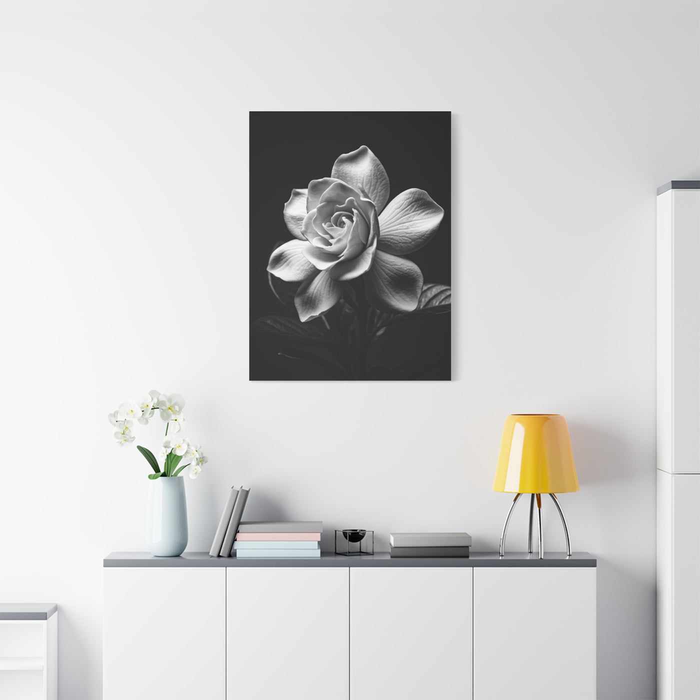 Romantic Garden Rose Monochrome Wall Art & Canvas Prints