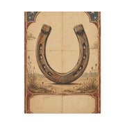 Rustic Horseshoe Frontier Poster Wall Art & Canvas Print