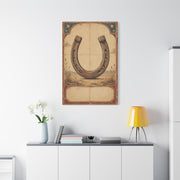 Rustic Horseshoe Frontier Poster Wall Art & Canvas Print