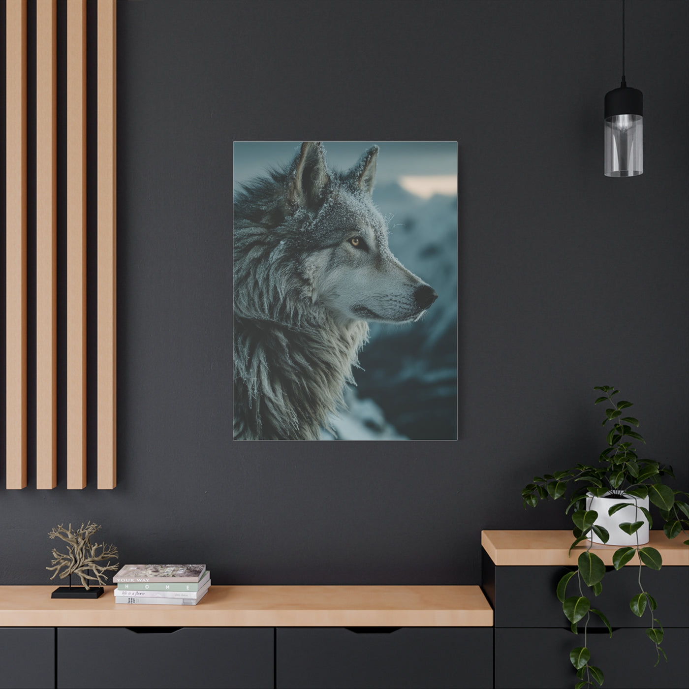 Siberian Husky Winter Ridge Portrait Wall Art & Canvas Print