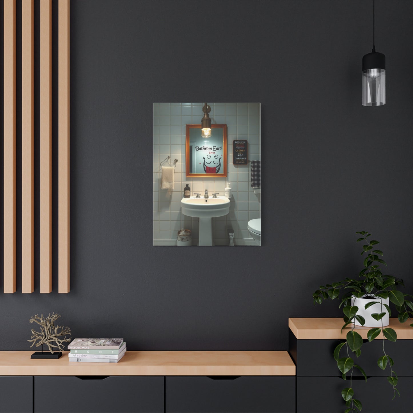 Bathroom Humor Art Refined Canvas Wall Art & Canvas Print