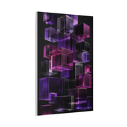 Floating Violet Glass Cubes Wall Art & Canvas Print