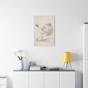 Minimal Lacrosse Motion Sports Wall Art & Canvas Print