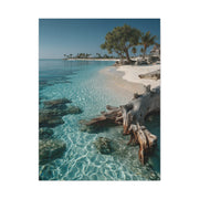 Tropical Driftwood Cove Wall Art & Canvas Print