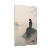 Misty Shore Mermaid Serenity Wall Art & Canvas Print