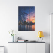 Blue Hour Skyline Triptych Wall Art & Canvas Print