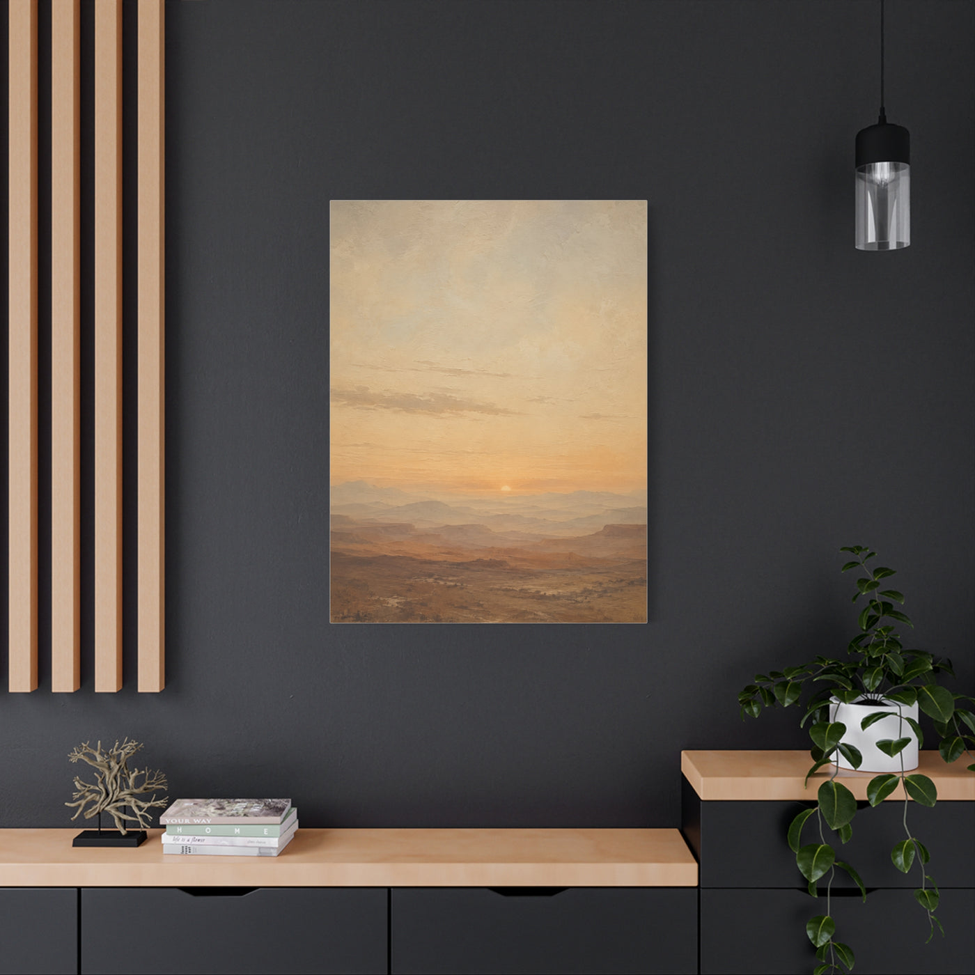 Minimal Desert Horizon Sunset Panorama Wall Art & Canvas Print