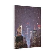 New York Winter Snowfall Skyline Wall Art & Canvas Print
