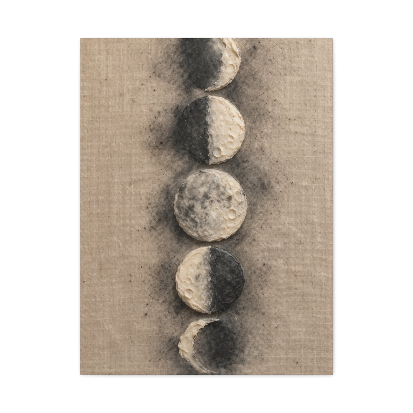 Lunar Phases Minimal Composition Wall Art & Canvas Print
