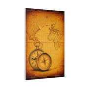 Sepia Gridland Treasure Chart Wall Art & Canvas Prints