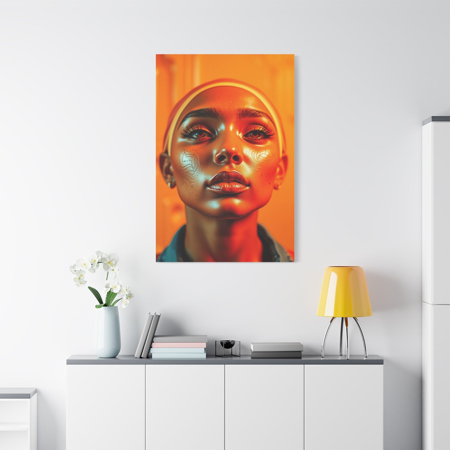 Pop of Orange Art Luxury Canvas Wall Art & Canvas Print