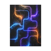 Neon Innovation Circuit Flow Wall Art & Canvas Print