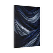 Draped Navy Textile Abstraction Wall Art & Canvas Print