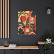 Mid-Century Geometric Tropical Composition Wall Art & Canvas Print