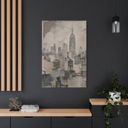 Vintage Empire State Skyline Study Wall Art & Canvas Print