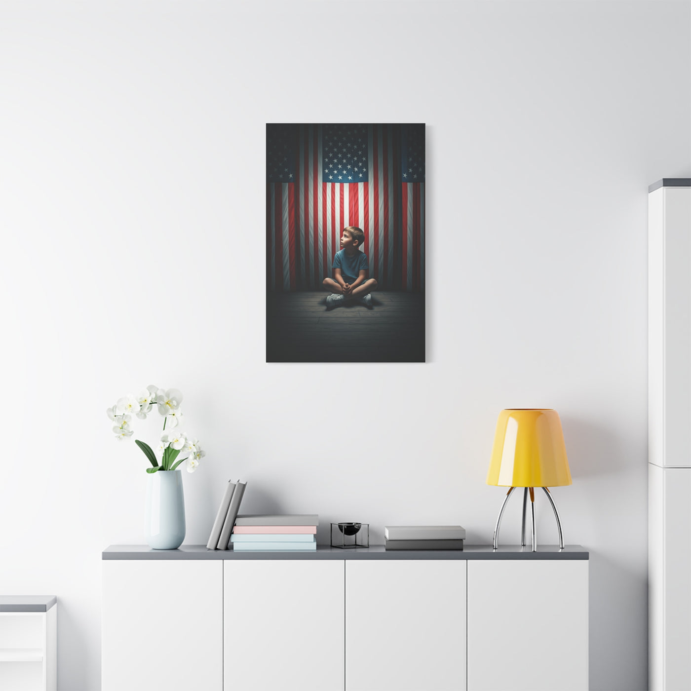 Quiet Sacrifice Beneath the Stars and Stripes Wall Art & Canvas Prints