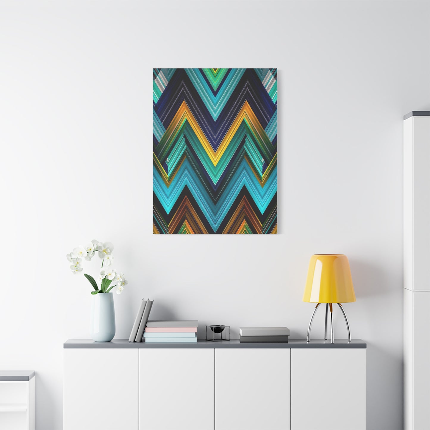 Masterpiece Chevron Pattern Art Vision Wall Art & Canvas Print