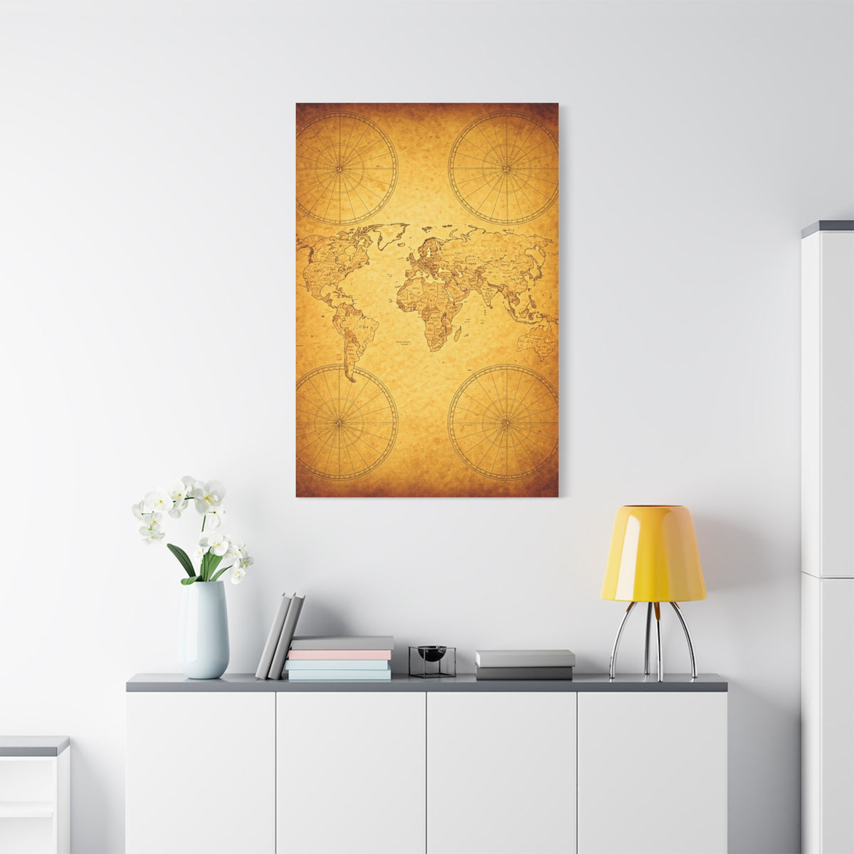 Golden Compass Mandala Art Deco Wall Art & Canvas Prints
