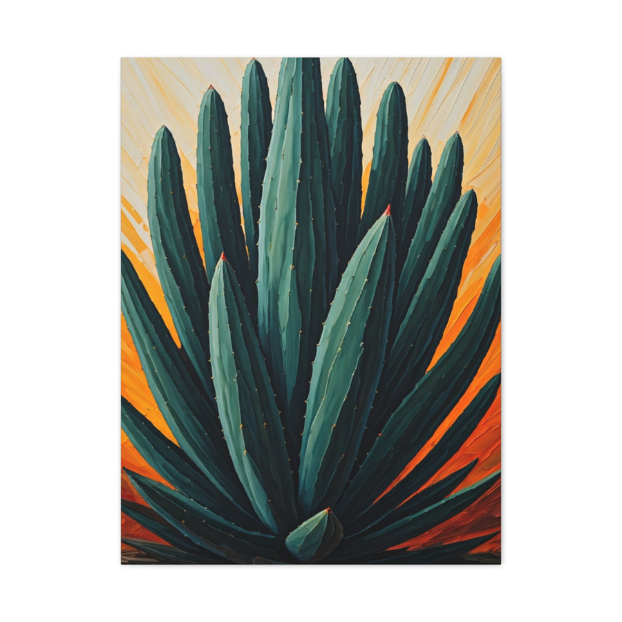 Agave Desert Botanical Illustration Wall Art & Canvas Prints