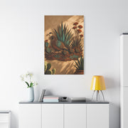 Quail Family Metal Relief Southwest Wall Art & Canvas Print